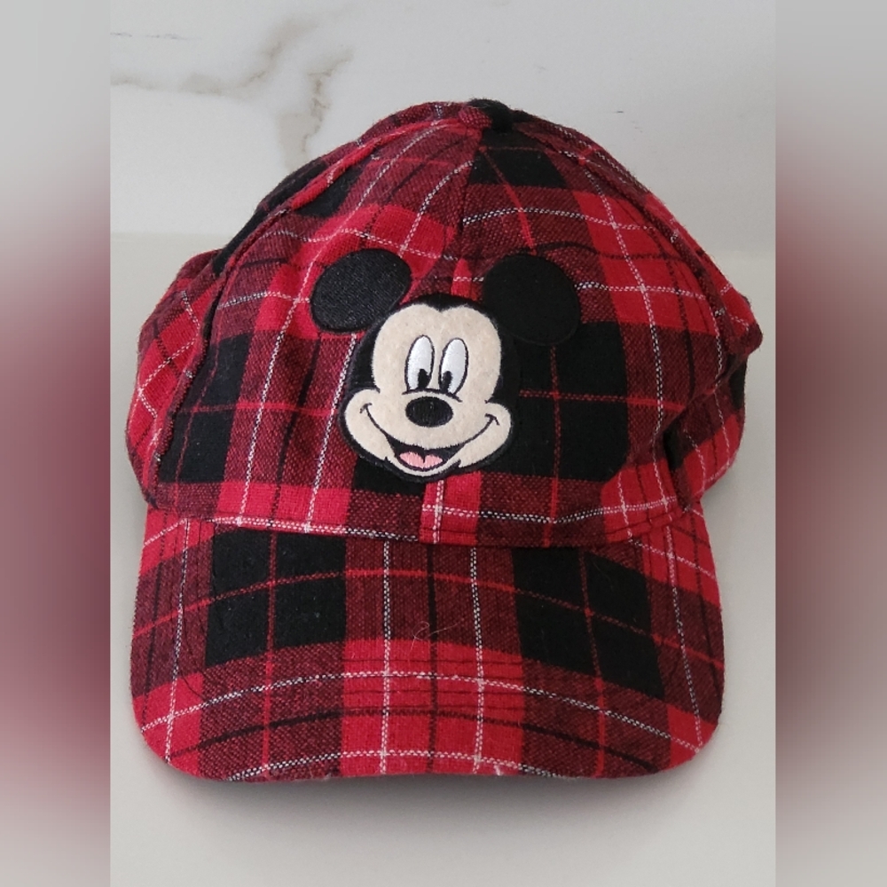 Disney Kids Red Plaid Cap
